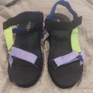 Arizona Jean Company Kids Sandals - Black, Blue, and Neon Green